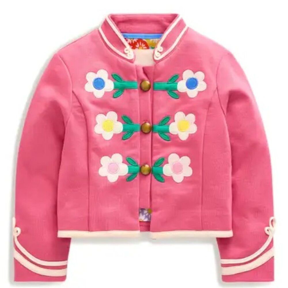 NWT Mini Boden HTF Pink Military Jacket 5/6Y